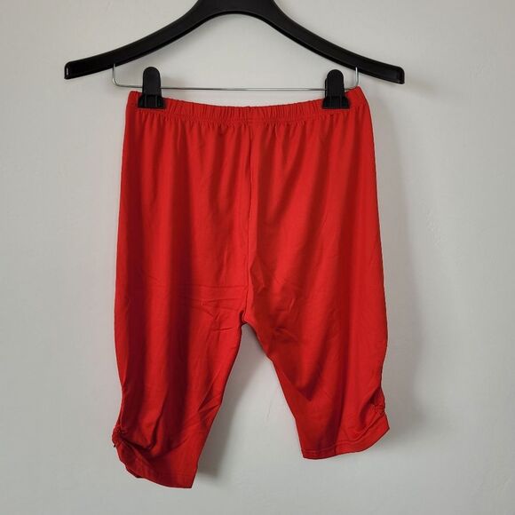 Set Of 3 NEW Biker Shorts Knee Length Under Skirt Modesty Red Purple White Large - Picture 5 of 14